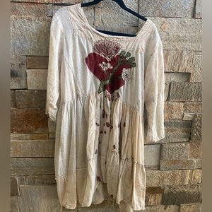 Magnolia Pearl cream dress with beautiful embroidery.